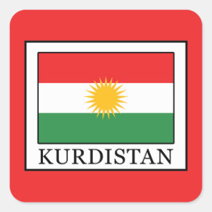 Kurdistan Quadratischer Aufkleber