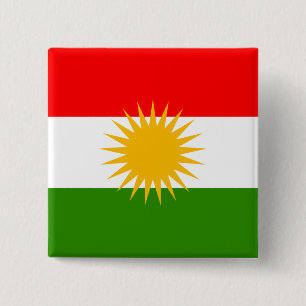 Kurdistan-Qualitäts-Flagge Button