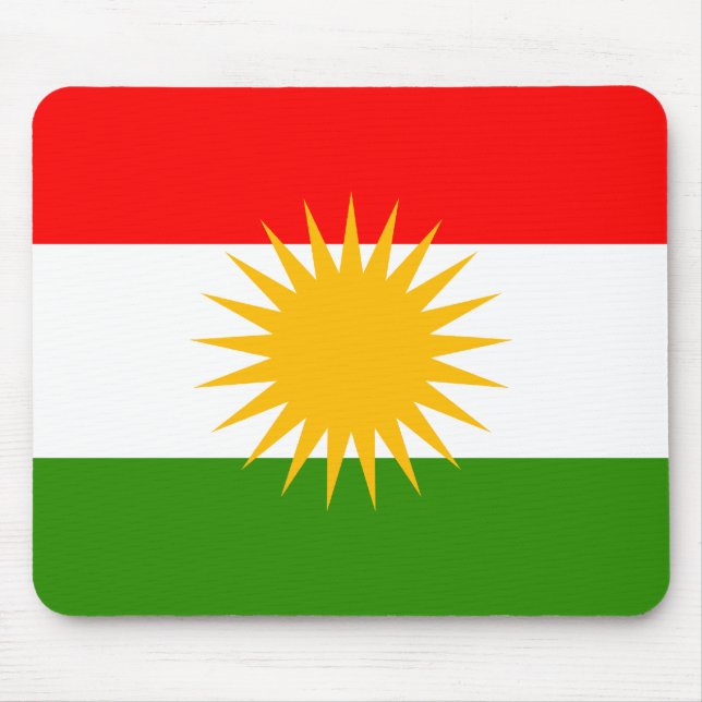 Kurdistan-Qualitäts-Flagge Mousepad (Vorne)