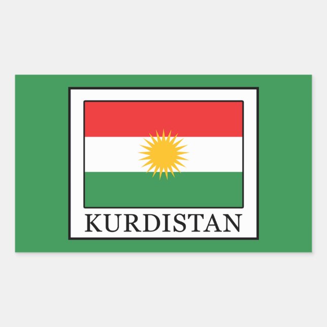 Kurdistan Rechteckiger Aufkleber (Vorderseite)