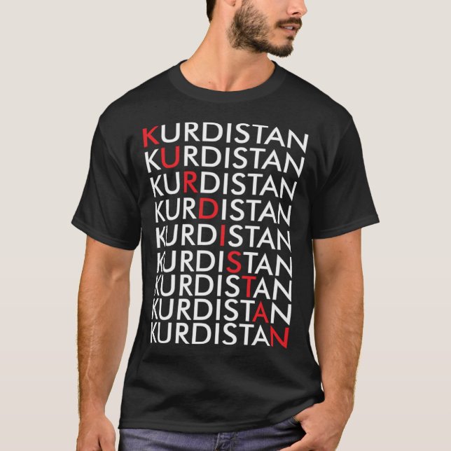 Kurdistan Retro Kurden Erbil in Iraq T-Shirt (Vorderseite)