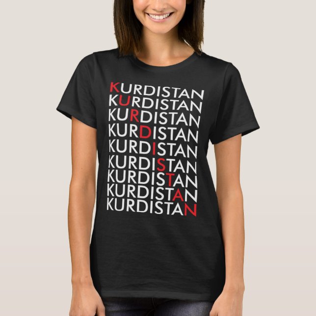 Kurdistan Retro Kurden Erbil in Iraq T-Shirt (Vorderseite)