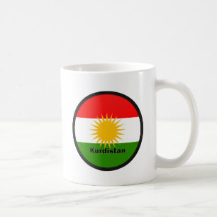 Kurdistan Roundel Qualität Flagge Tasse