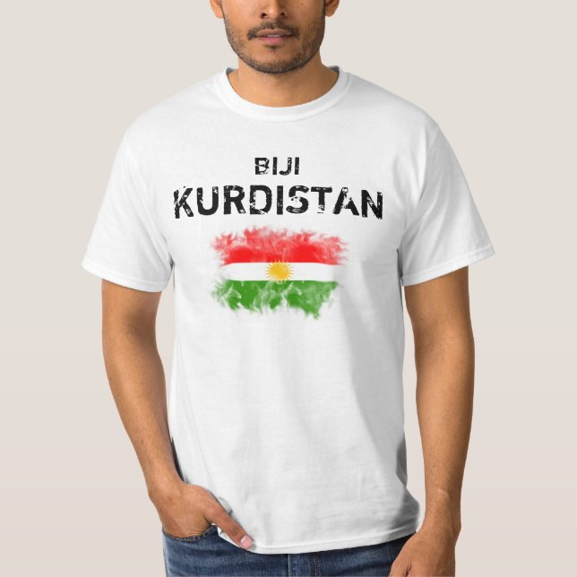 Kurdistan T-Shirt with "Biji Kurdistan" (Vorderseite)
