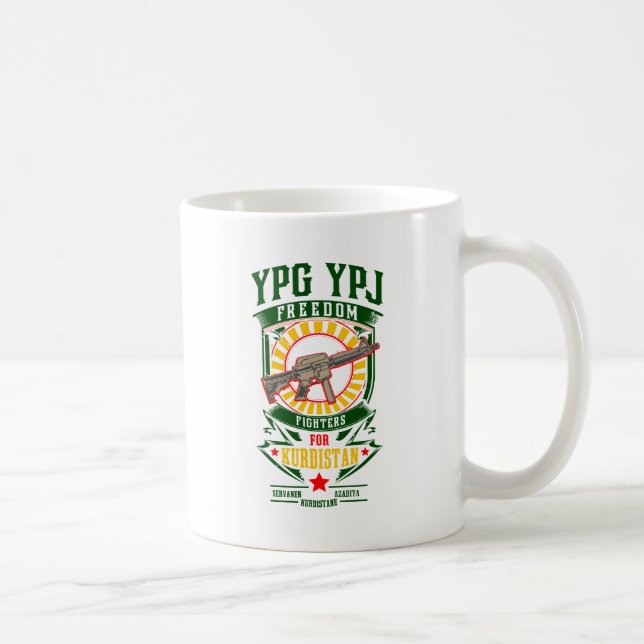 KURDISTAN - YPG - YPJ Freiheits-Krieger Tasse (Rechts)