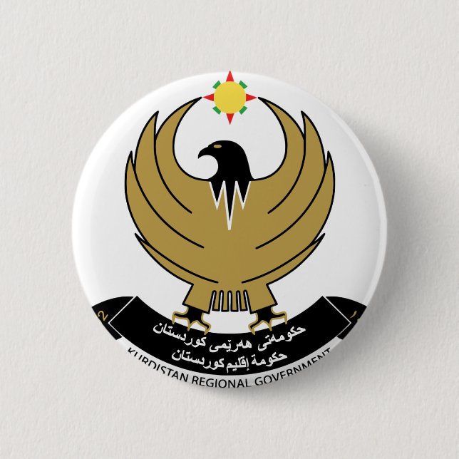 Kurdistanemblem Button (Vorderseite)