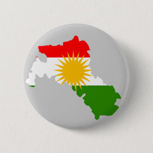 Kurdistanflaggenkarte Button