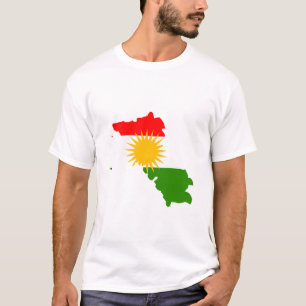 Kurdistanflaggenkarte T-Shirt