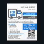 Kurier-LKW-Logo, Kurierdienstwerbung Flyer<br><div class="desc">Courier Truck Logo,  Kurier Service Werbung Flyer durch den Business Card Store.</div>