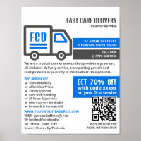 Kurier-LKW-Logo, Kurierdienstwerbung