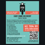 Kurier-Moped-Logo, Kurierdienstwerbung Flyer<br><div class="desc">Courier Moped Logo,  Courier Service Advertising Flyer durch den Business Card Store.</div>