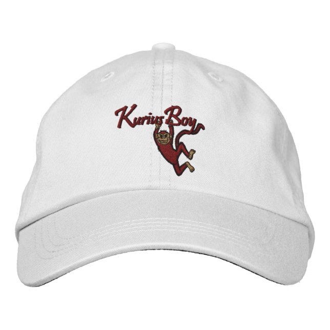 Kurius Boy Logo Cream Face Stickerei Hut (Vorderseite)
