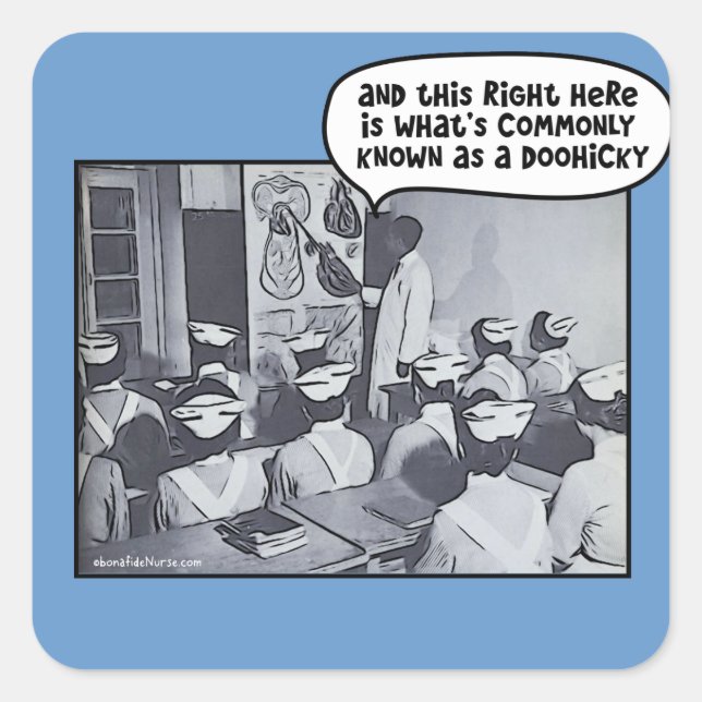 Kurlehrer - Doohicky Quadratischer Aufkleber (Vorderseite)