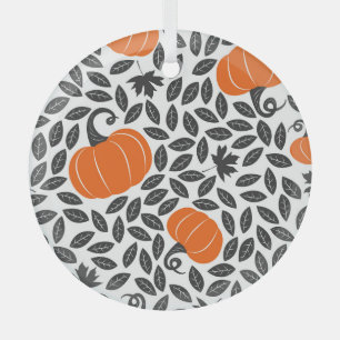 Kürme, Blätter: niedliches Herbstmuster. Ornament Aus Glas