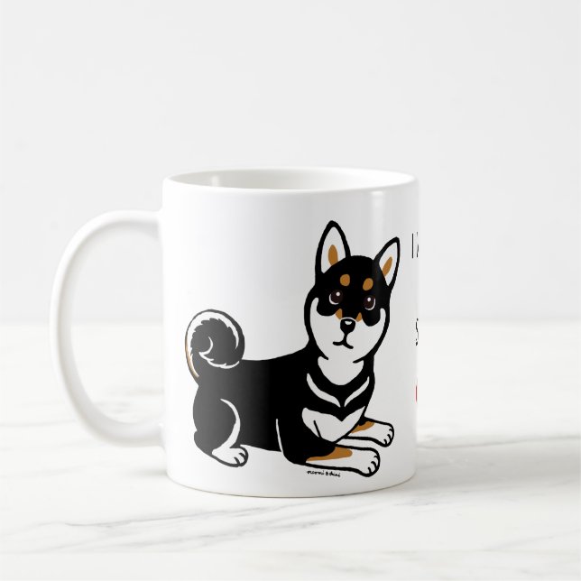 Kuro Shiba Inu HundeCartoon Kaffeetasse (Links)