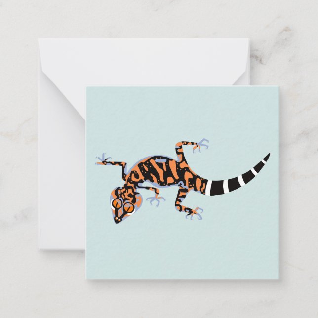 Kuroiwa's Ground Gecko - bedrohte Trivialkarte Mitteilungskarte (Vorderseite)