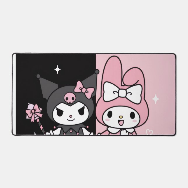 kuromi and my melody aesthetic schreibtischunterlage (Vorderseite)