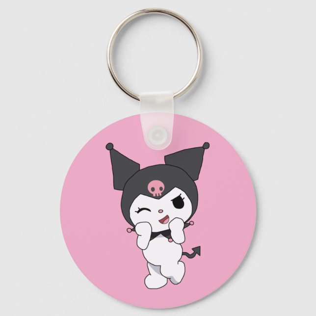 Kuromi Double-Sided Aluminium Keychain  Schlüsselanhänger (Vorderseite)