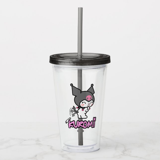 Kuromi Tumbler Wrap for Transparent Cup | Cute  Acryltrinkbecher (Vorderseite)