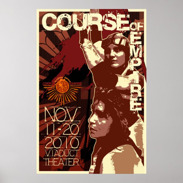 Kurs von Empire Retro Poster. Dzing von Atalee Poster (Vorne)