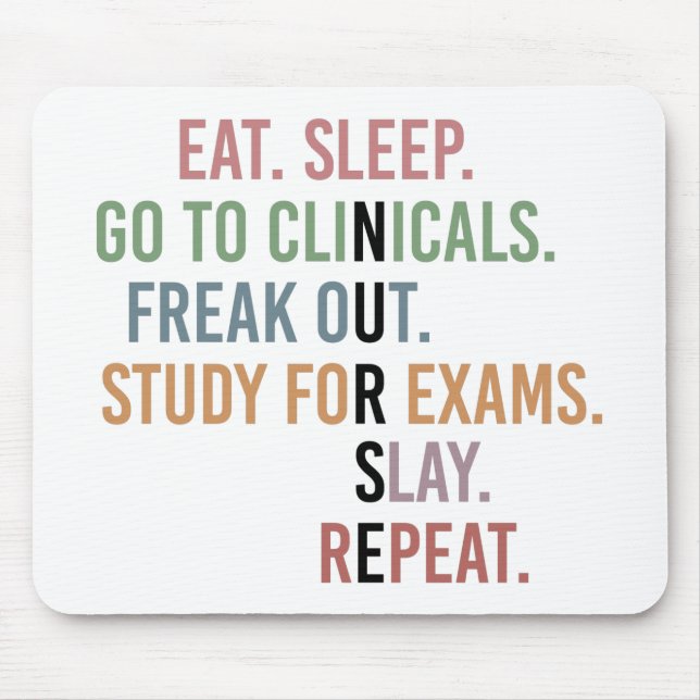 Kurschüler der Funny Nursing School Future Nurse Mousepad (Vorne)