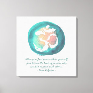 Kurse für die Wasserfarbe Om YOGA Medizin Leinwanddruck