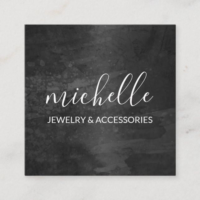 Kursiv anspruchsvoll quadratische visitenkarte (Vorderseite)