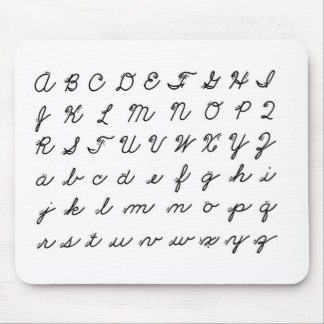 Kursive-Schreibschrift-Tabelle Mousepad