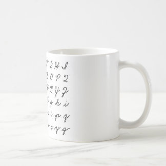 Kursive-Schreibtafel Tasse