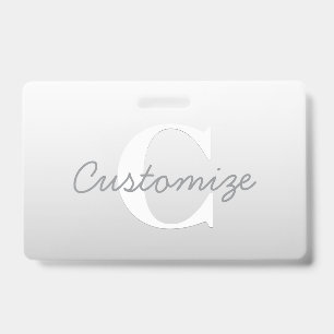 Kursiver Name oder anderer Text mit Monogramm Fa Ausweis