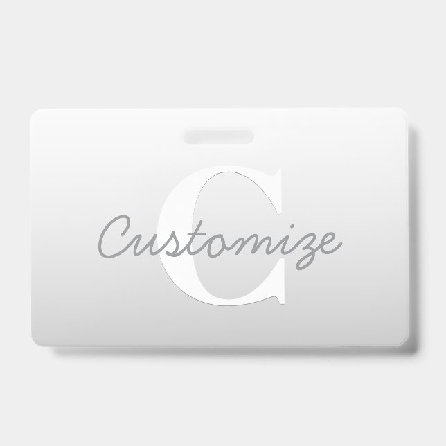 Kursiver Name oder anderer Text mit Monogramm | Fa Ausweis (Vorderseite)