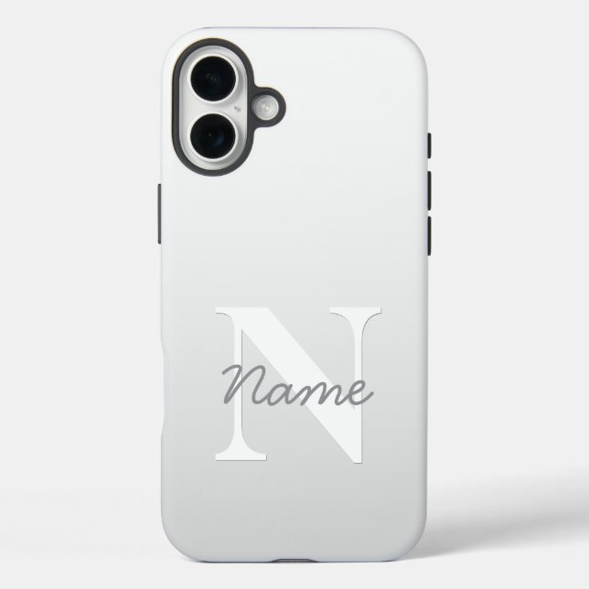 Kursiver Name oder anderer Text mit Monogramm | Fa Case-Mate iPhone Hülle (Rückseite)