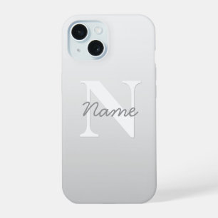 Kursiver Name oder anderer Text mit Monogramm Fa iPhone 15 Hülle