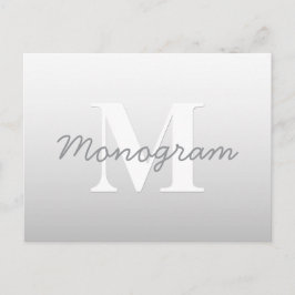Kursiver Name oder anderer Text mit Monogramm | Fa Postkarte
