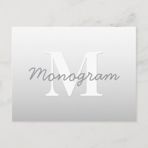 Kursiver Name oder anderer Text mit Monogramm Fa Postkarte