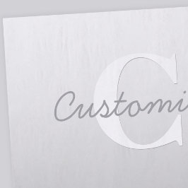 Kursiver Name oder anderer Text mit Monogramm | Fa Seidenpapier