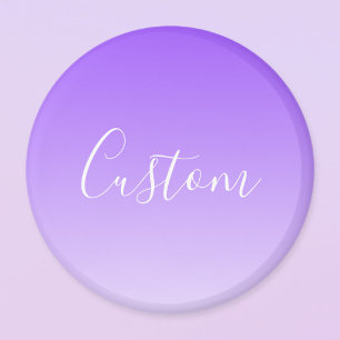 Kursiver Schriftname & editierbarer helllila Ombre Magnet