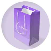 Kursiver Schriftname & editierbarer helllila Ombre