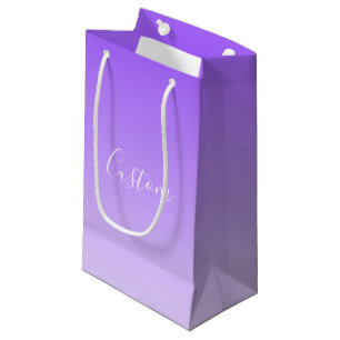 Kursiver Schriftname & editierbarer leichter Lila- Kleine Geschenktüte