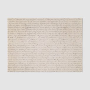 Kursiver Text auf altem Pergamentpapier Seidenpapier