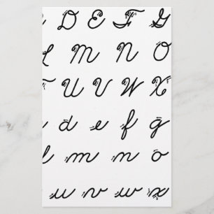 Kursivhandschriftsdiagramm Briefpapier