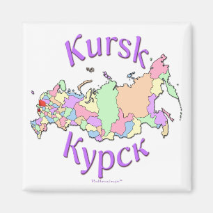 Kursk Russland-Karte Magnet