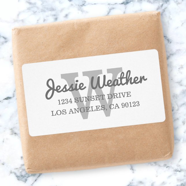 Kursname | MIT MONOGRAMM RÜCKSENDEADRESSE (Von Creator hochgeladen)