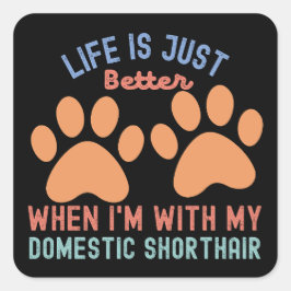 Kursofferten für den häuslichen Kurzhahn2 Quadratischer Aufkleber