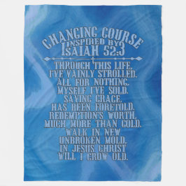 Kurswechsel Watercolr Blue Sky Fleece Blanket