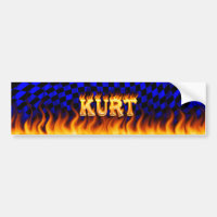 Kurt echtes Feuer und Flammen Autoaufkleber Design