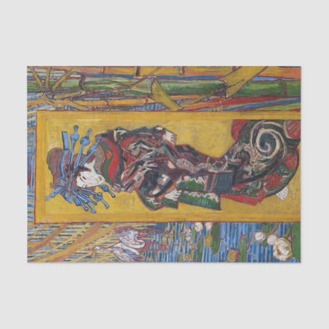 Kurtisane durch Vincent Willem Van Gogh, malend Seidenpapier (Vorderseite)