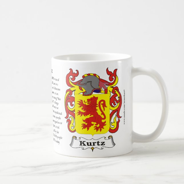 Kurtz Familien-Wappen Tasse (Rechts)
