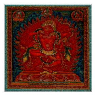 Kurukulla aus dem tibetischen Buddhismus Poster