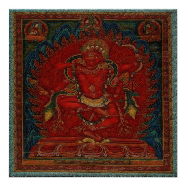 Kurukulla aus dem tibetischen Buddhismus Poster (Vorderseite)